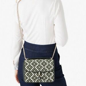 *Like New* Kate Spade Purse Flower Jacquard Fabric Locket Shoulder Bag Crossbody